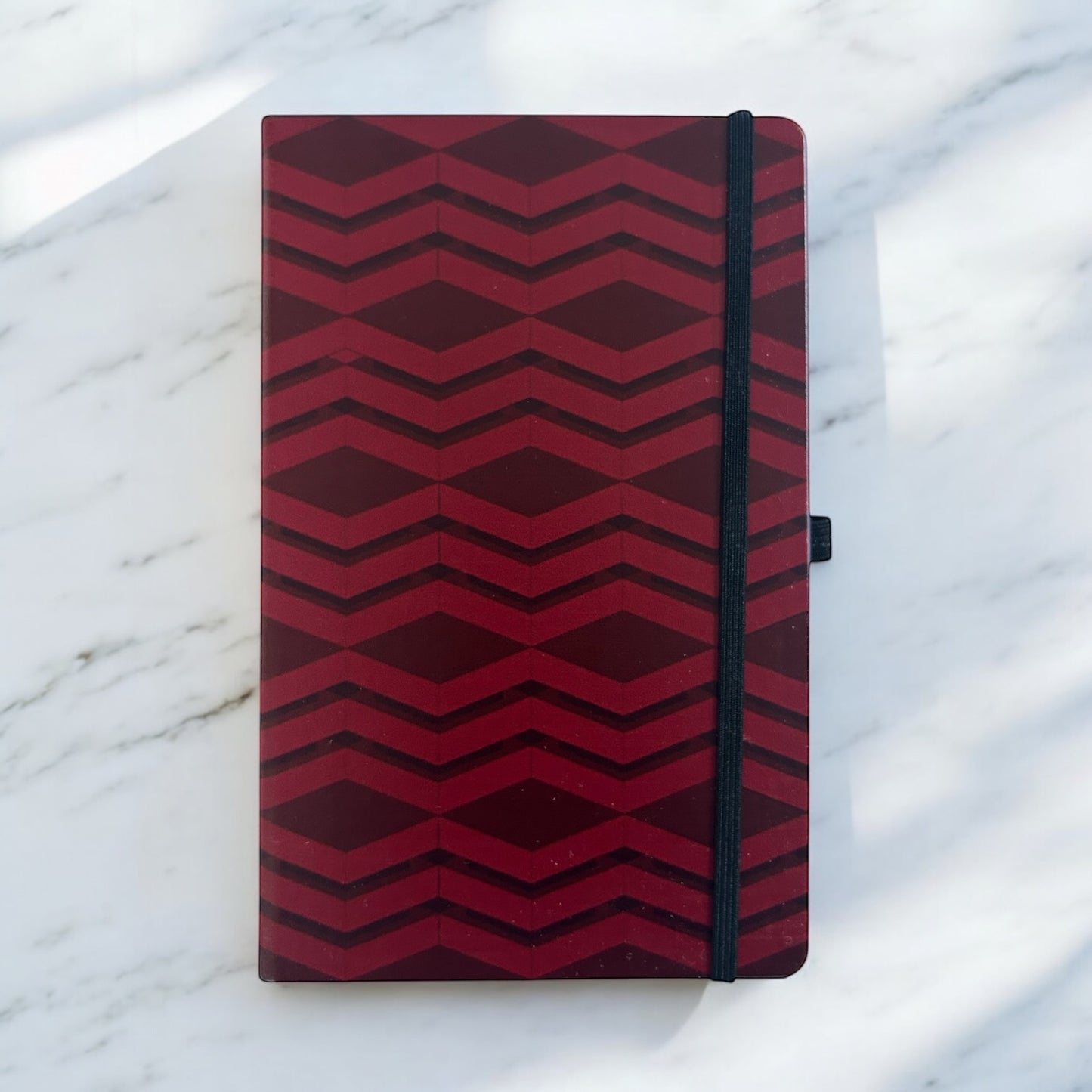 Cubic Red Leather Notebook