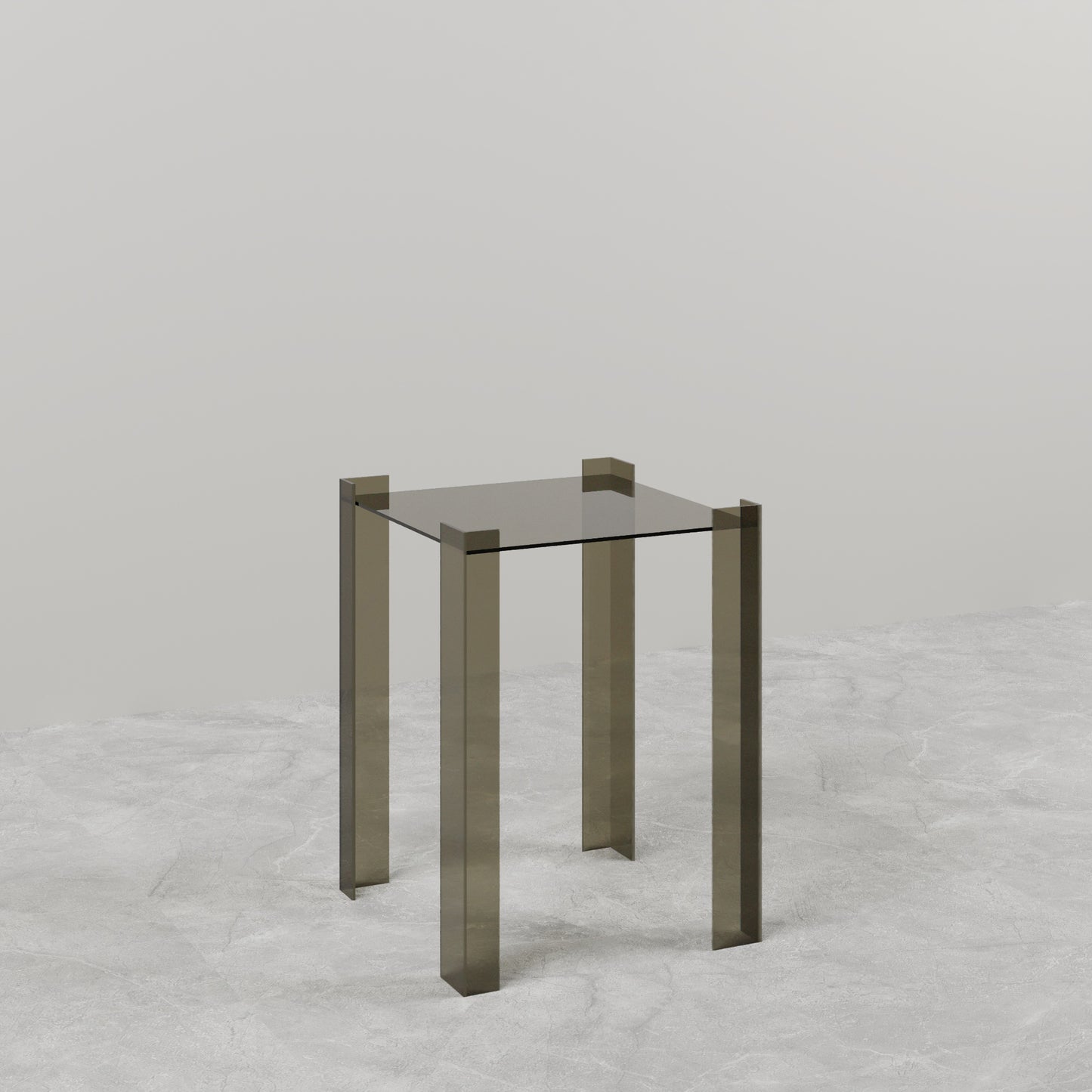 TAVOLINO LATERALE IN VETRO DE STIJL