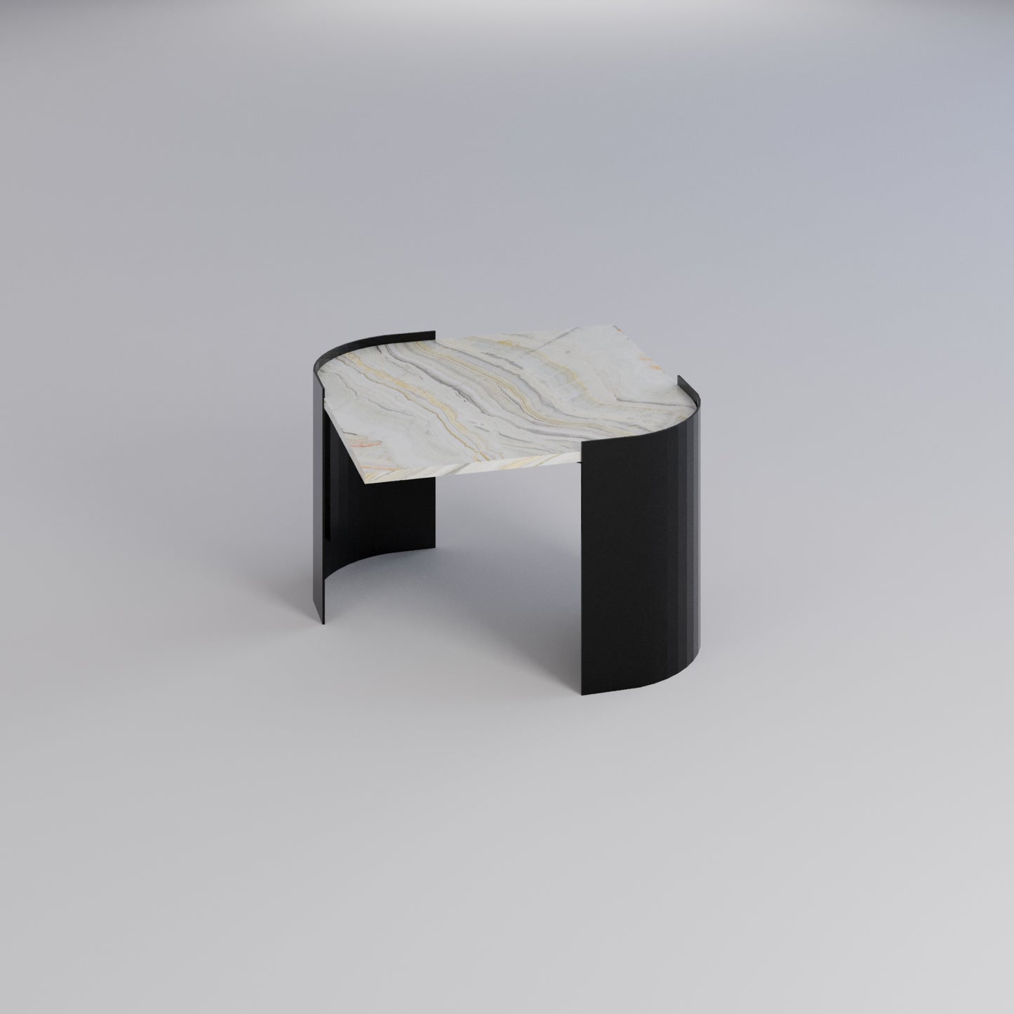 TAVOLINO LATERALE ARROTONDATO DROP