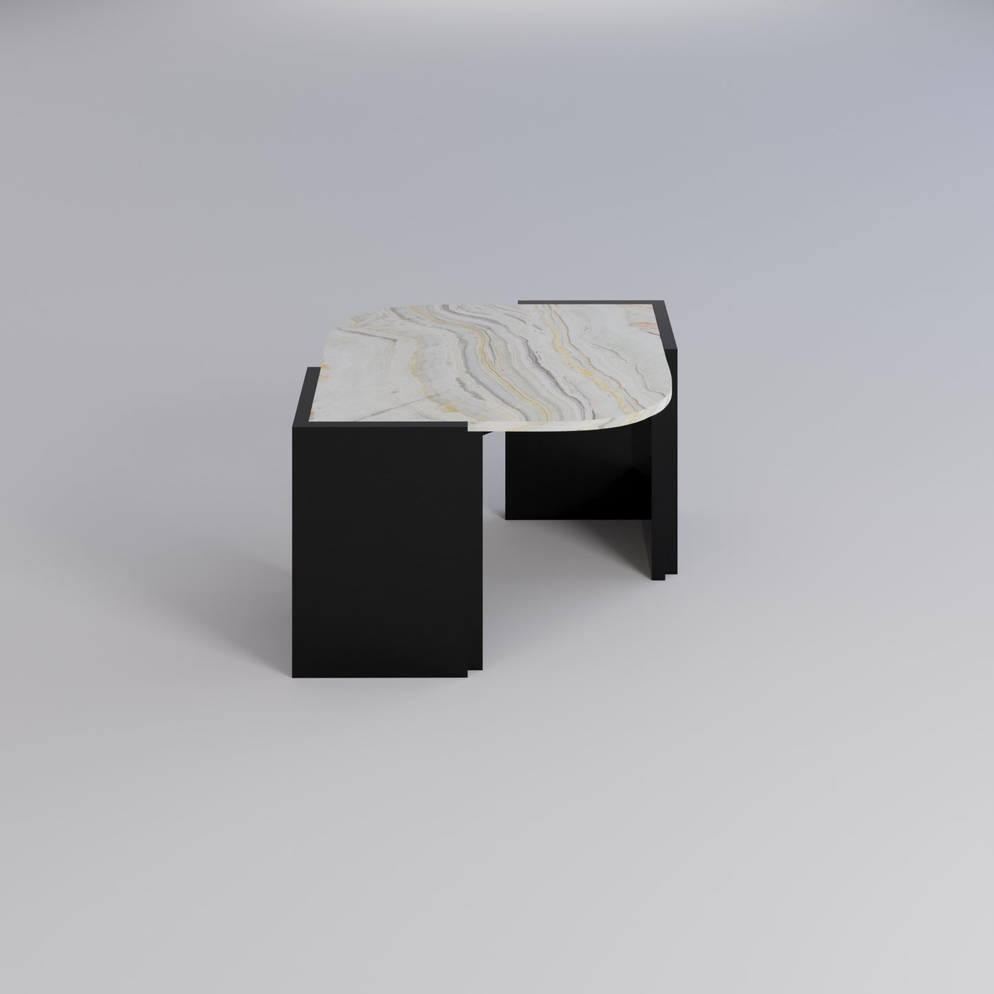 TAVOLINO LATERALE ARROTONDATO DROP