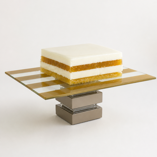 De Stijl Striped Food stand, striped - orange