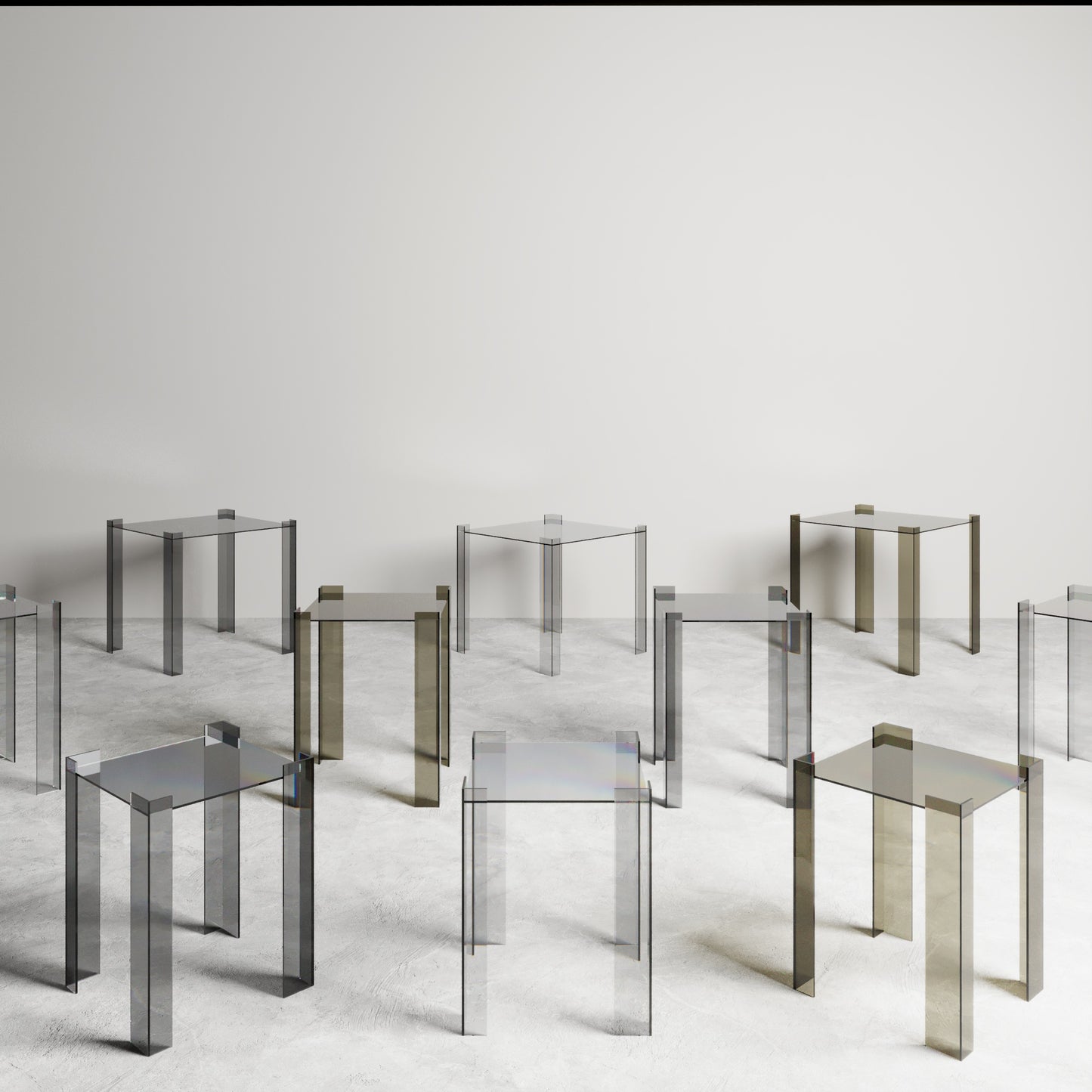 TAVOLINO LATERALE IN VETRO DE STIJL
