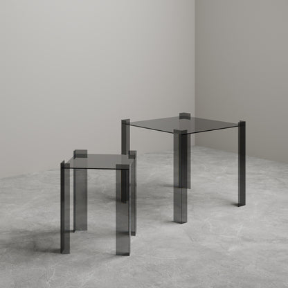 TAVOLINO LATERALE IN VETRO DE STIJL