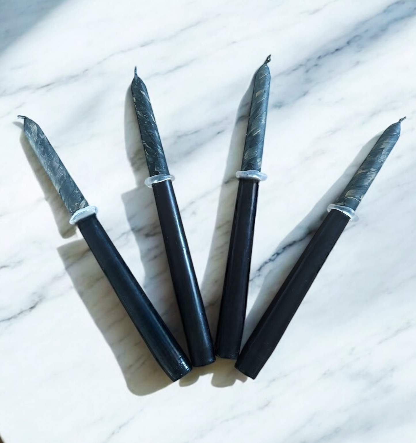 Marbled Anello Black & Grey Candles