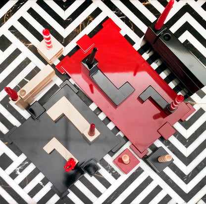 DE STIJL Siyah Mumluk - Küçük