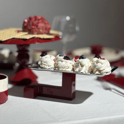 De Stijl Metal Food stand - red