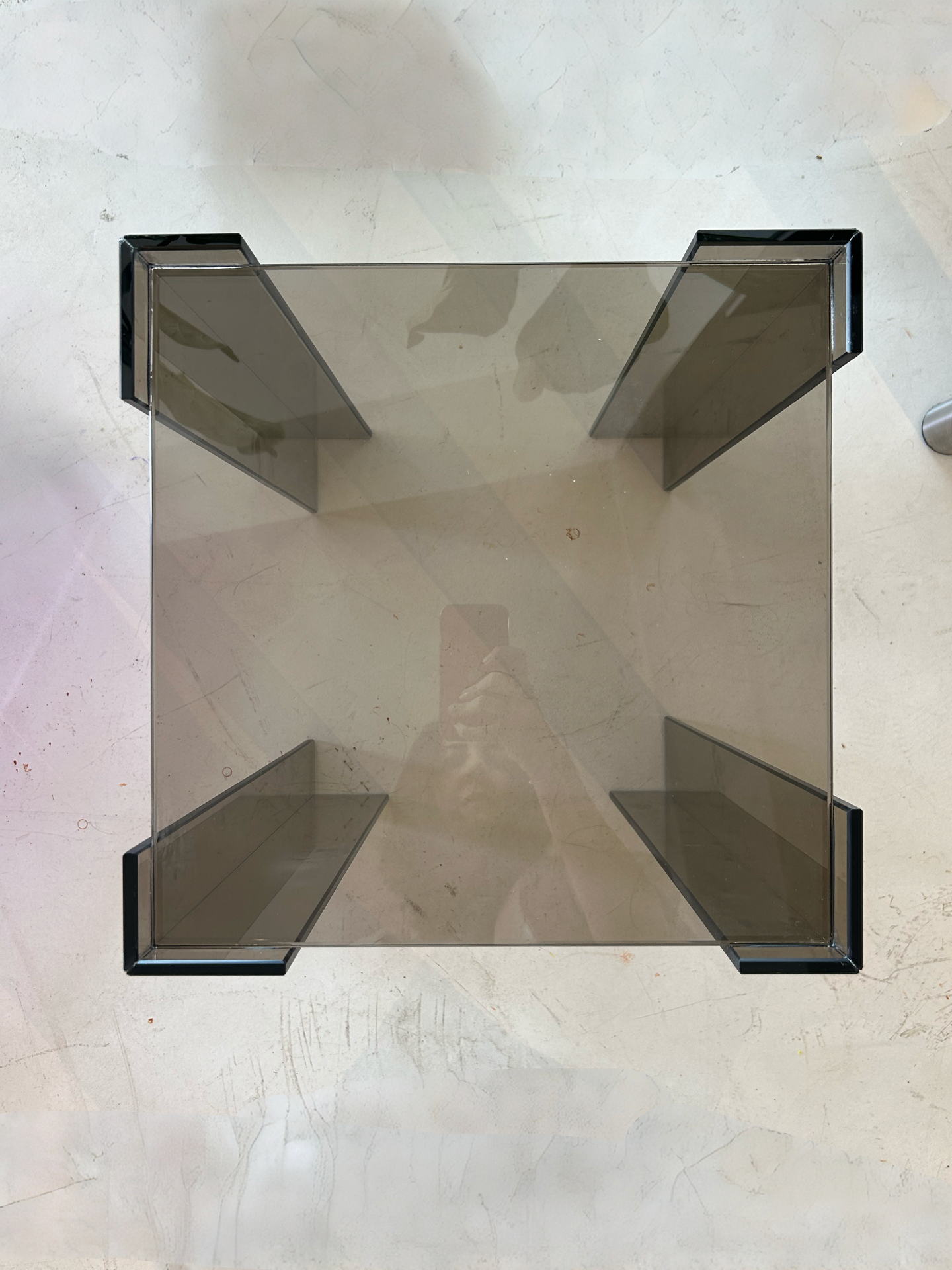TAVOLINO LATERALE IN VETRO DE STIJL