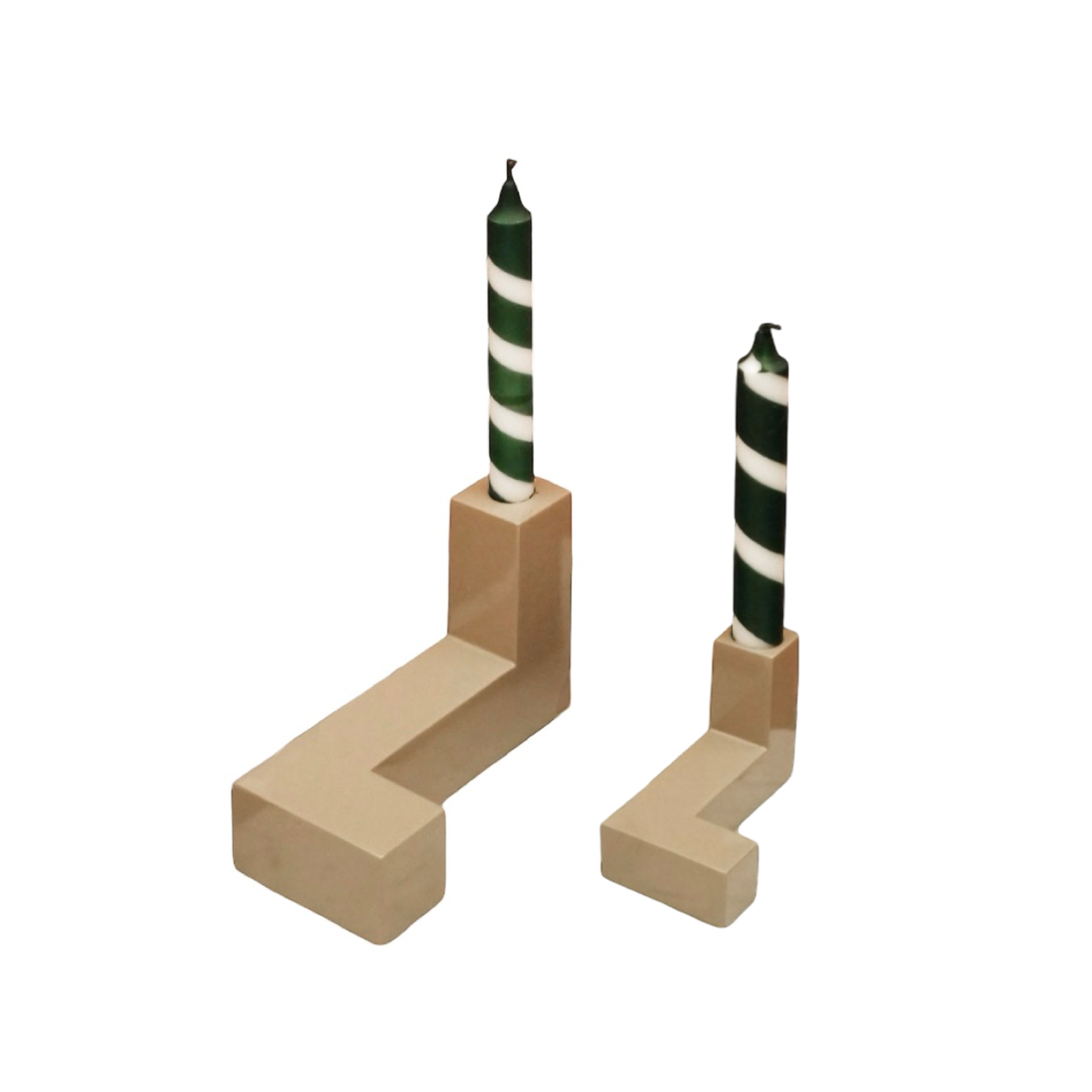 DE STIJL CANDLE HOLDER in beige - large