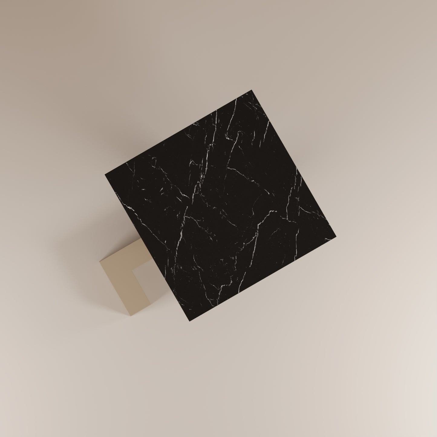 De Stijl L Marble Coffee Table - Beige Leg