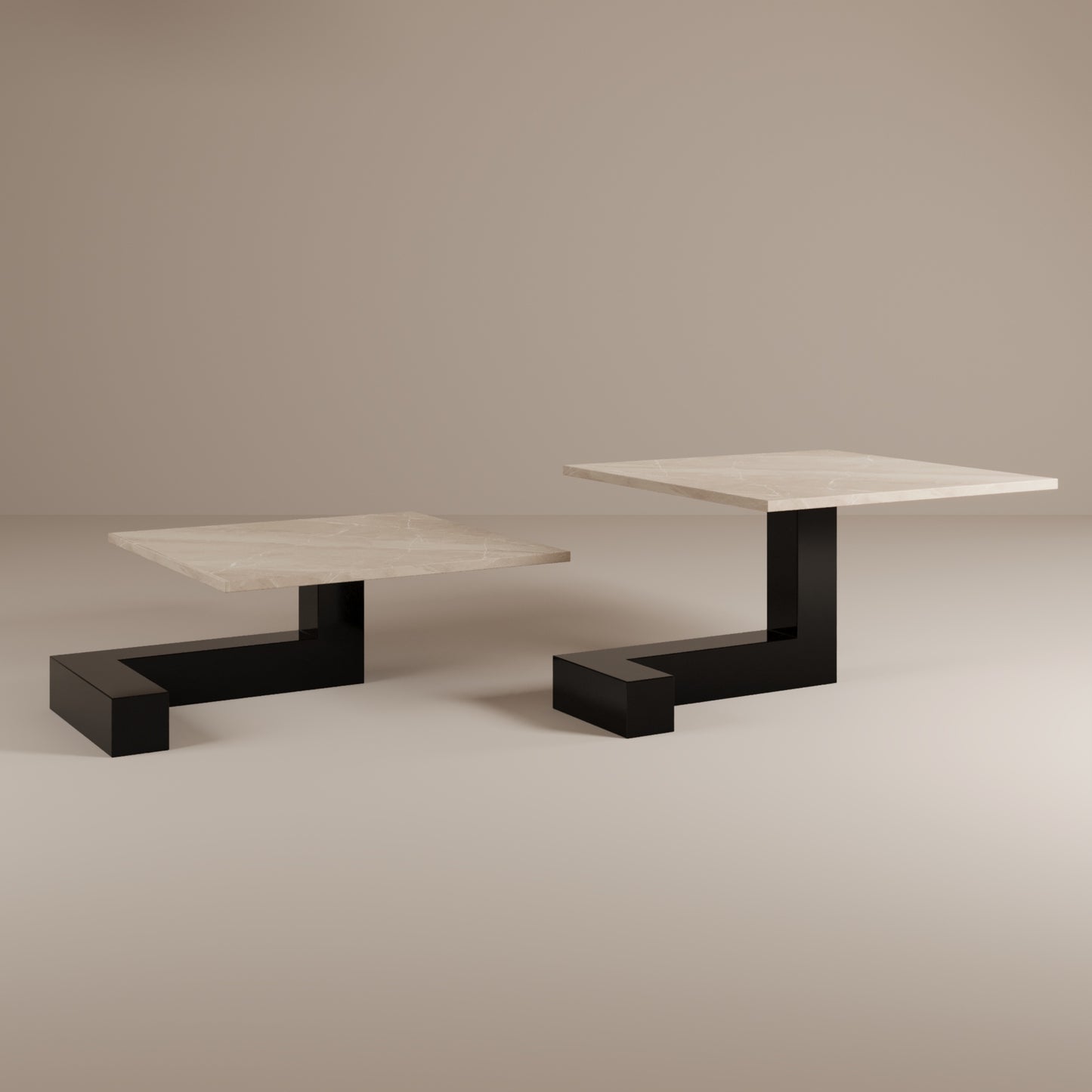Tavolino da caffè in marmo De Stijl L