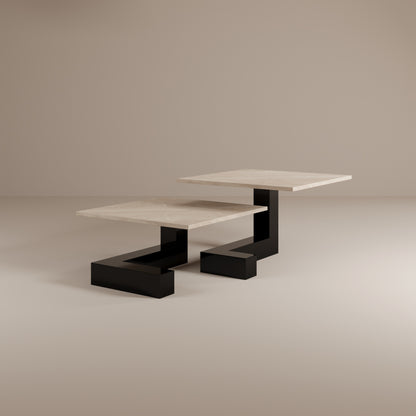 Tavolino da caffè in marmo De Stijl L