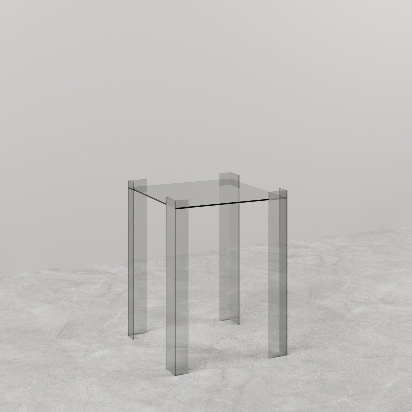 TAVOLINO LATERALE IN VETRO DE STIJL