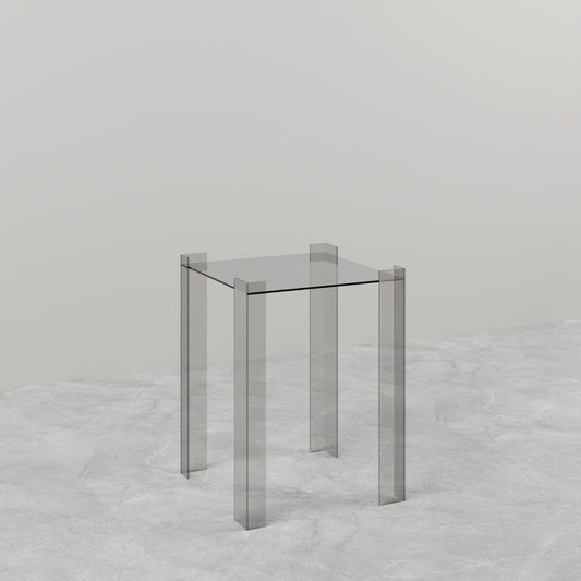 TAVOLINO LATERALE IN VETRO DE STIJL