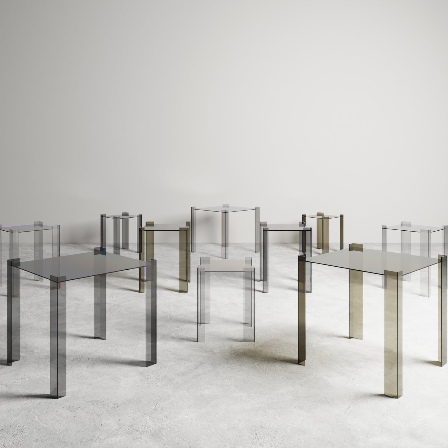 TAVOLINO LATERALE IN VETRO DE STIJL
