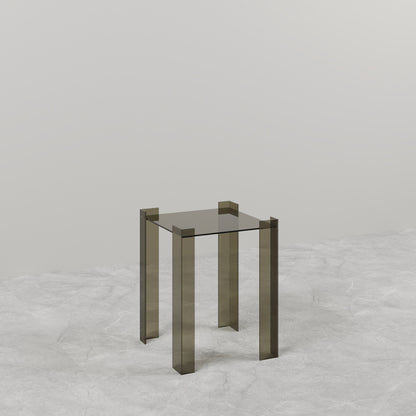 TAVOLINO LATERALE IN VETRO DE STIJL
