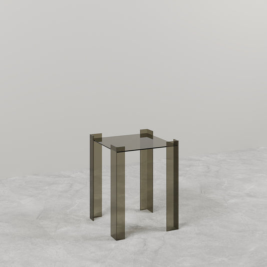 TAVOLINO LATERALE IN VETRO DE STIJL