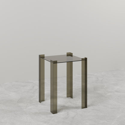 TAVOLINO LATERALE IN VETRO DE STIJL