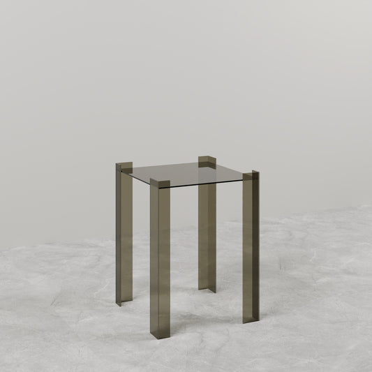 TAVOLINO LATERALE IN VETRO DE STIJL