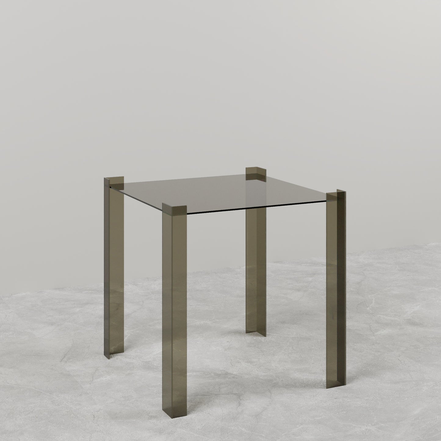 TAVOLINO LATERALE IN VETRO DE STIJL