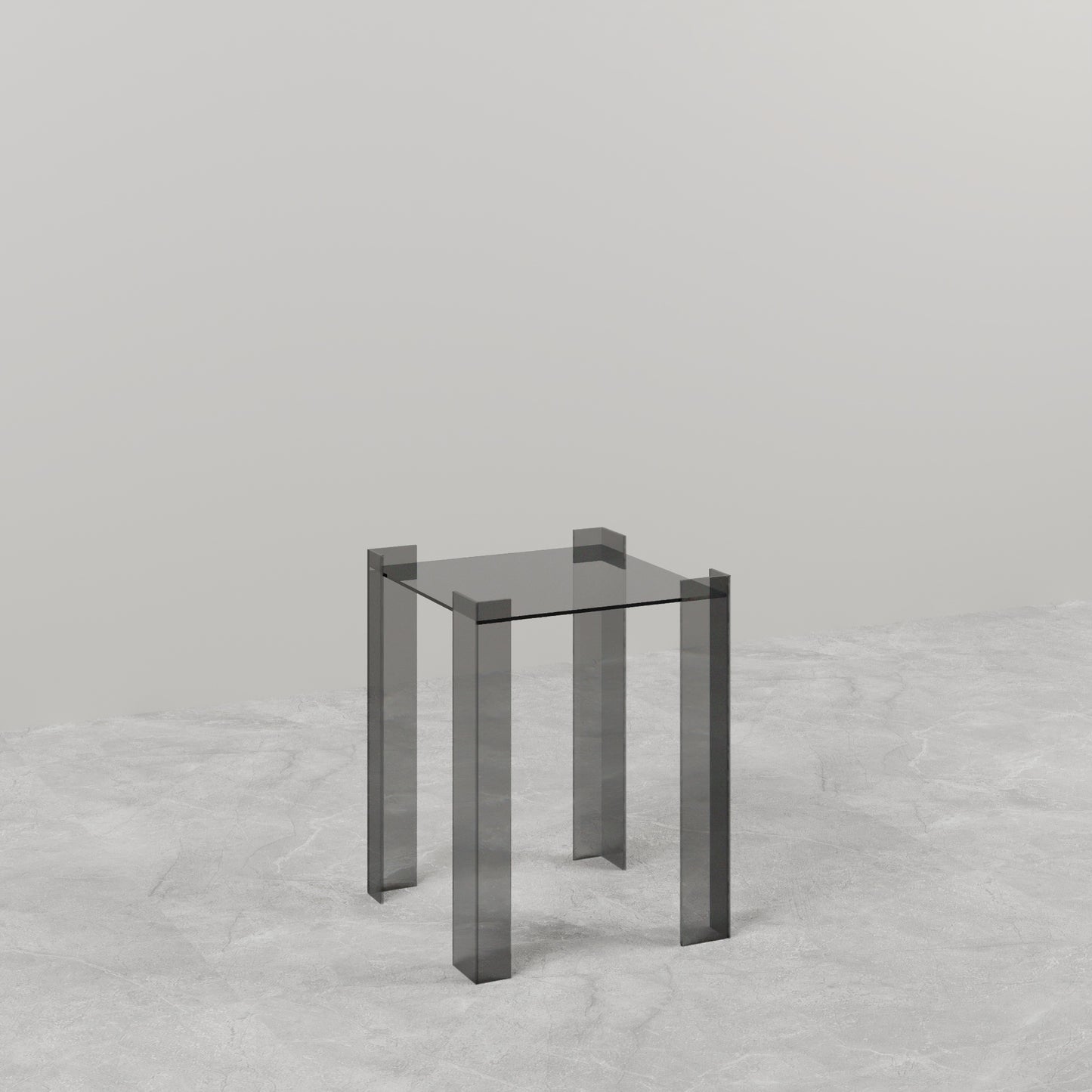 TAVOLINO LATERALE IN VETRO DE STIJL