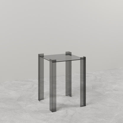 DE STIJL GLASS SIDE TABLE - Medium - Smoked