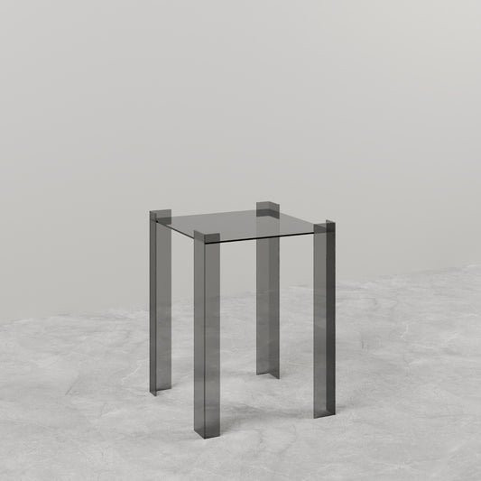 TAVOLINO LATERALE IN VETRO DE STIJL