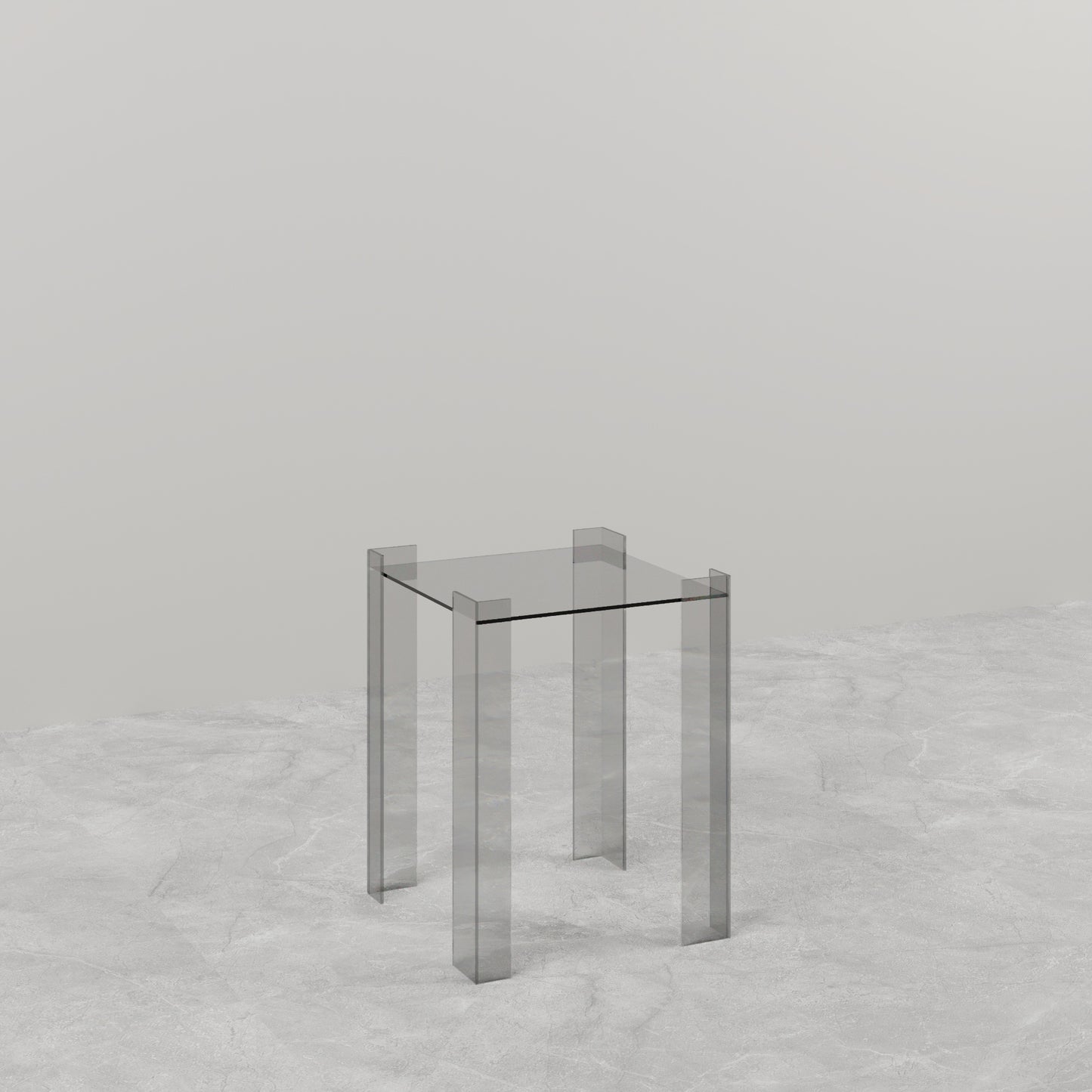 TAVOLINO LATERALE IN VETRO DE STIJL