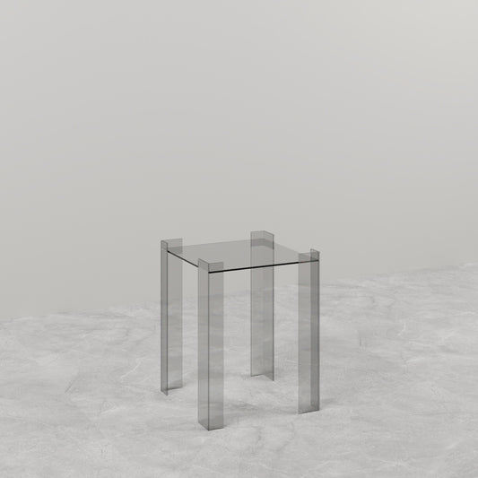 TAVOLINO LATERALE IN VETRO DE STIJL