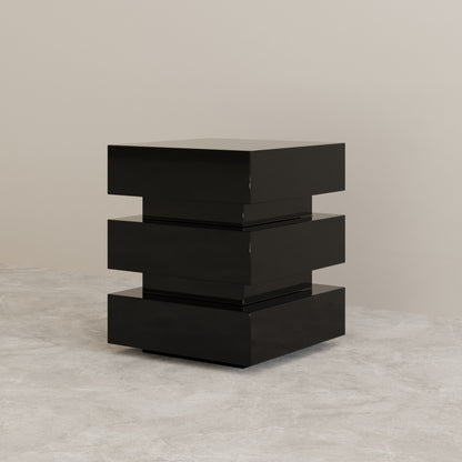 DE STIJL CUBIC Side Table / Stool - Dark Red