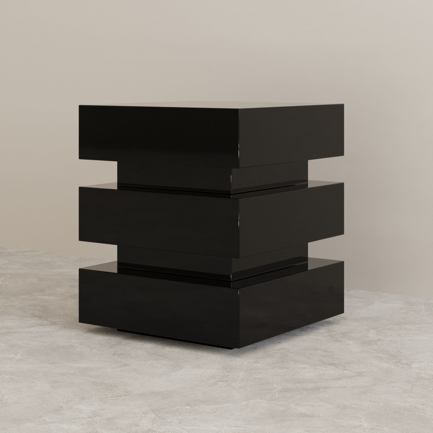 DE STIJL CUBIC Side Table / Stool - Dark Red