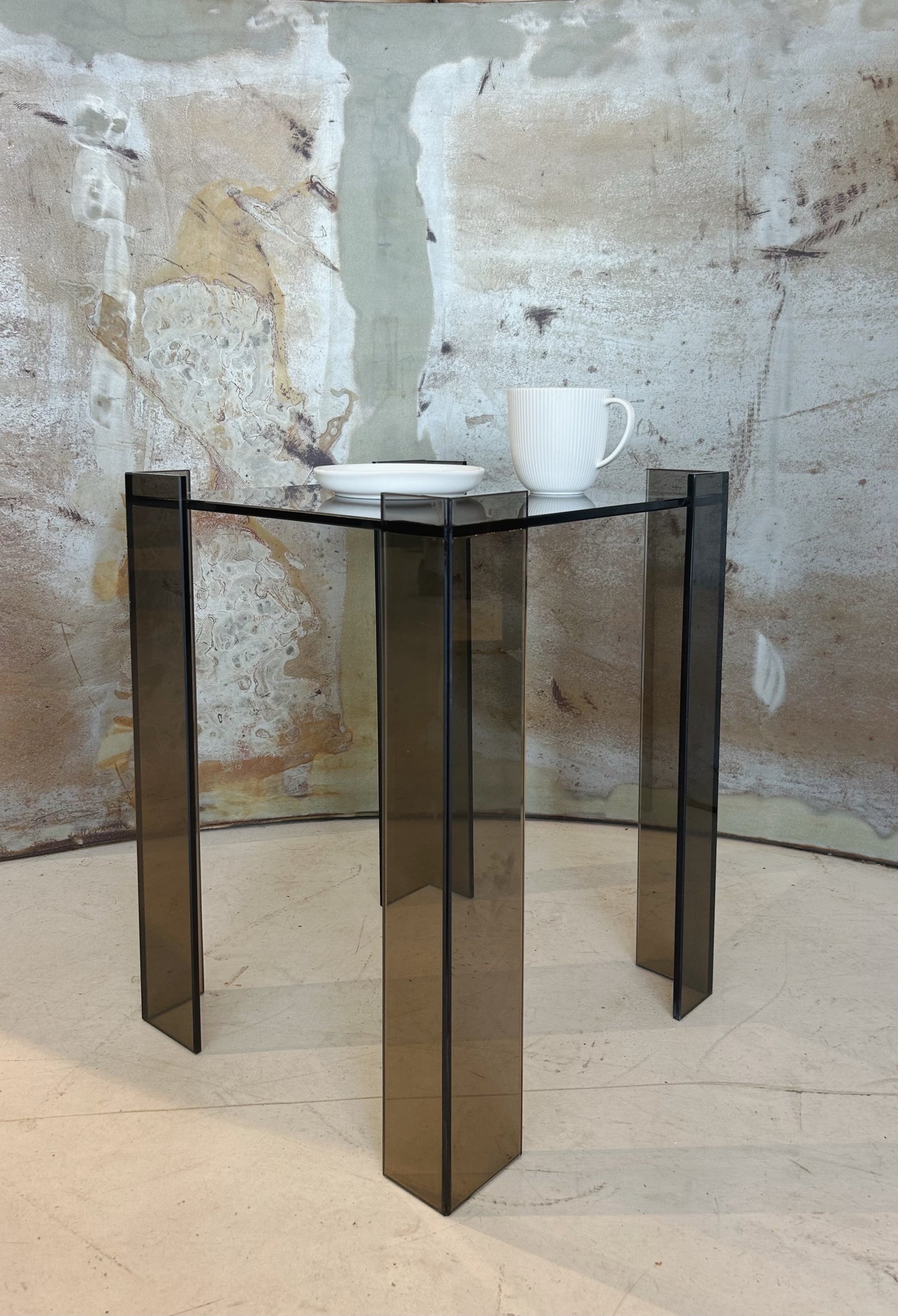 TAVOLINO LATERALE IN VETRO DE STIJL