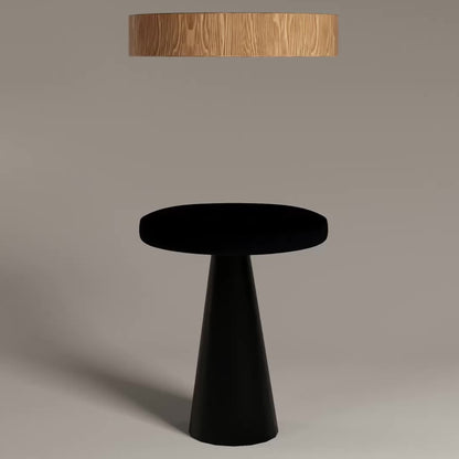 ÖTE STOOL & SIDE TABLE - Tray in oak, lacquered leg